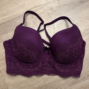 Victoria's Secret Deep Purple Lace Bra